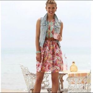 Matilda Jane Floral Pink and Green Dress